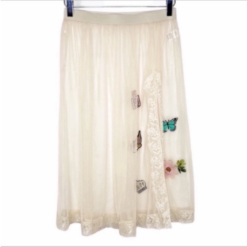 EASEL ballet-inspired patches sheer skirt S - Picture 2 of 8